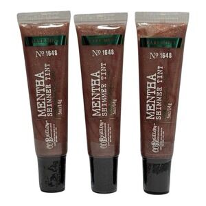 CO Bigelow Mentha Lip Shimmer Tint Bare Mint No 1648 Bath & Body Works Lot 3 NEW